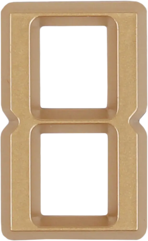 Самоклеящаяся цифра 8 LARVIJ в золотом исполнении для интерьера 18284769