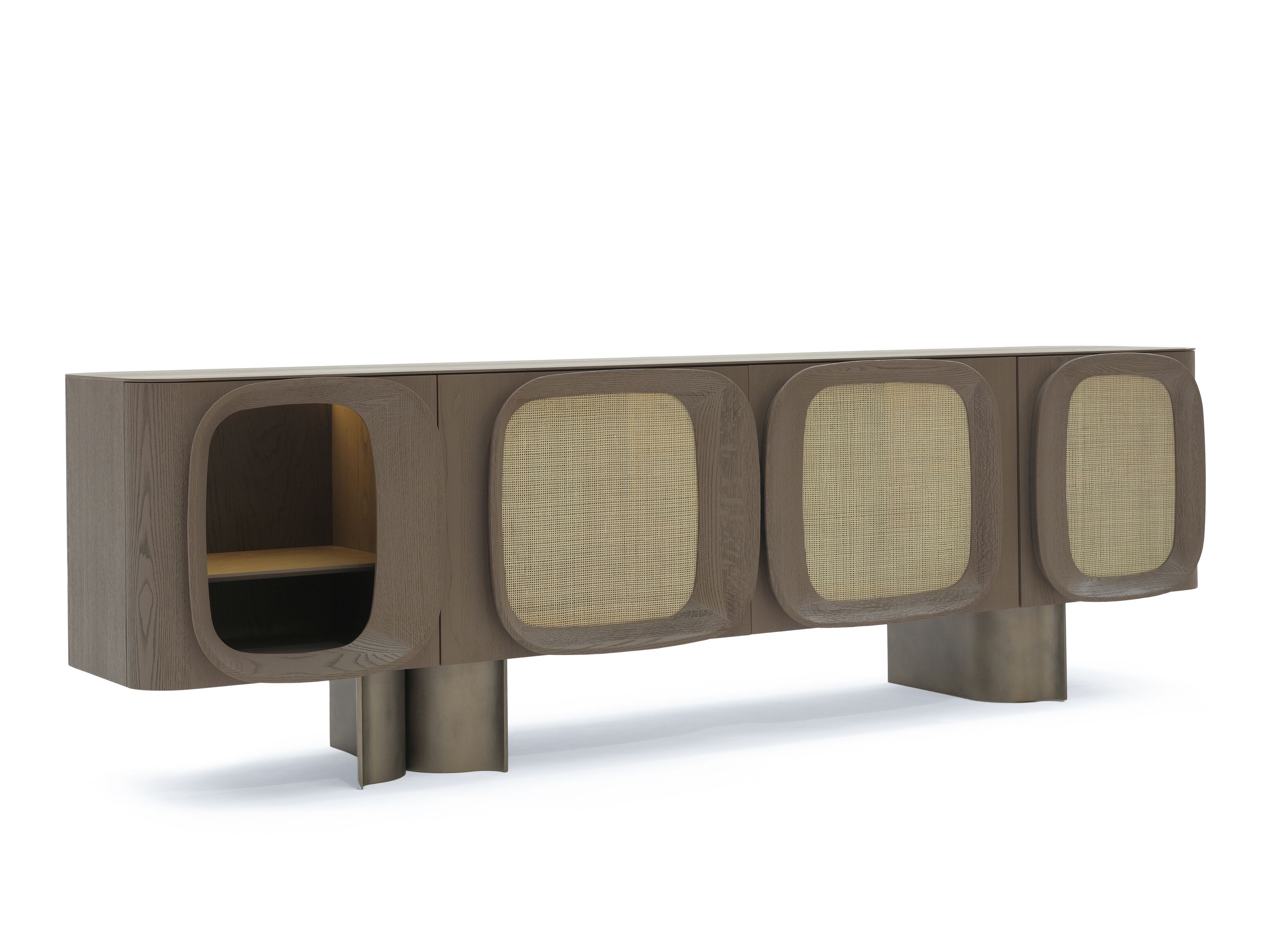 Деревянный шкаф со встроенным освещением Enne Vision ARCH-00009228