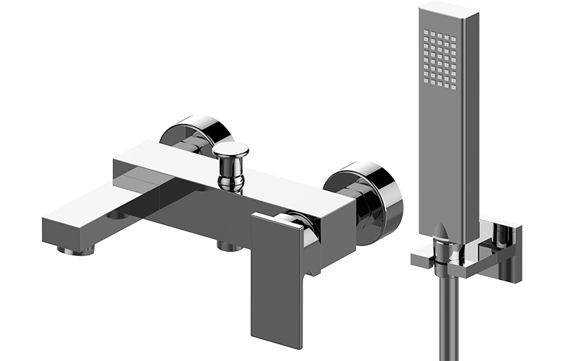 EX-3776-LM55X Настенный смеситель для ванной с душевым комплектом GRAFF Incanto 