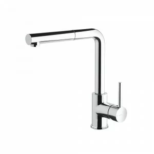 Смеситель для мойки, однорычажный, с поворотным изливом и выдвижным ручным душем REAL NEWFORM Италия