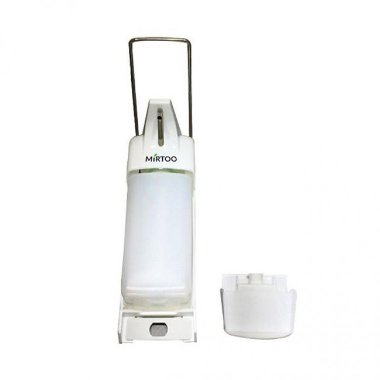 X-2262 MIRTOO Дозатор локтевой MIRTOO X-2262 для антисептика и мыла антивандальный ABS-пластик еврофлакон 1000 мл. с замком белый  - Вид №1