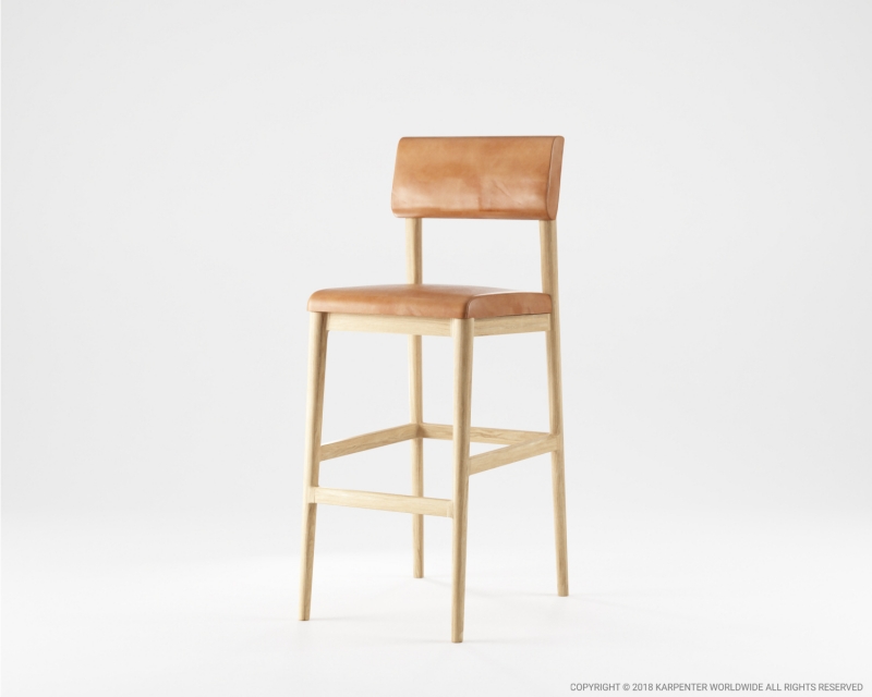 508_1122 Барный стул с кожей Karpenter  - Вид №1