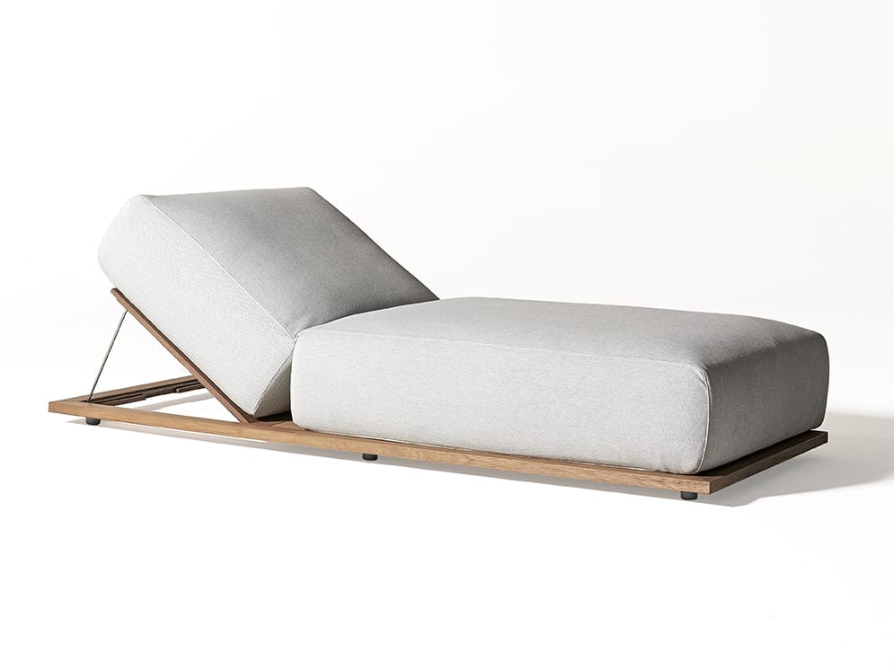 Садовая кровать с откидной спинкой из технической ткани Meridiani Claud Open Air ARCH-00081291