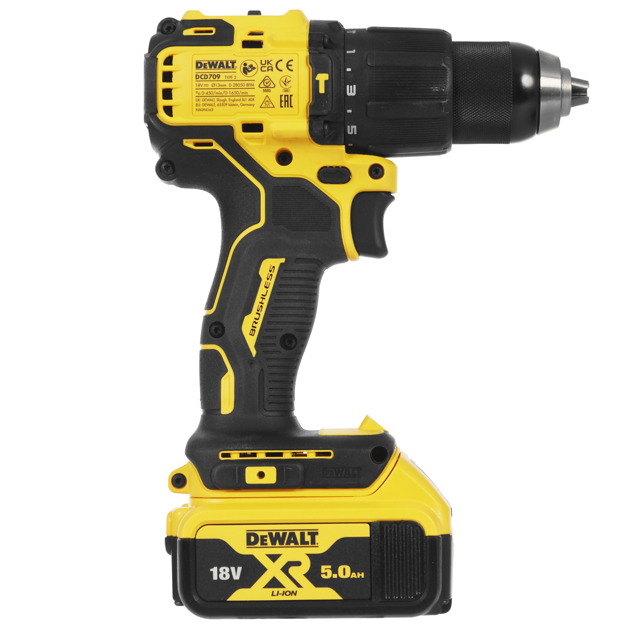 Дрель-шуруповерт DeWalt DCD709P2T XR FLEXVOLТ 18/54V 9014045 STDN-0056237 - Вид №2