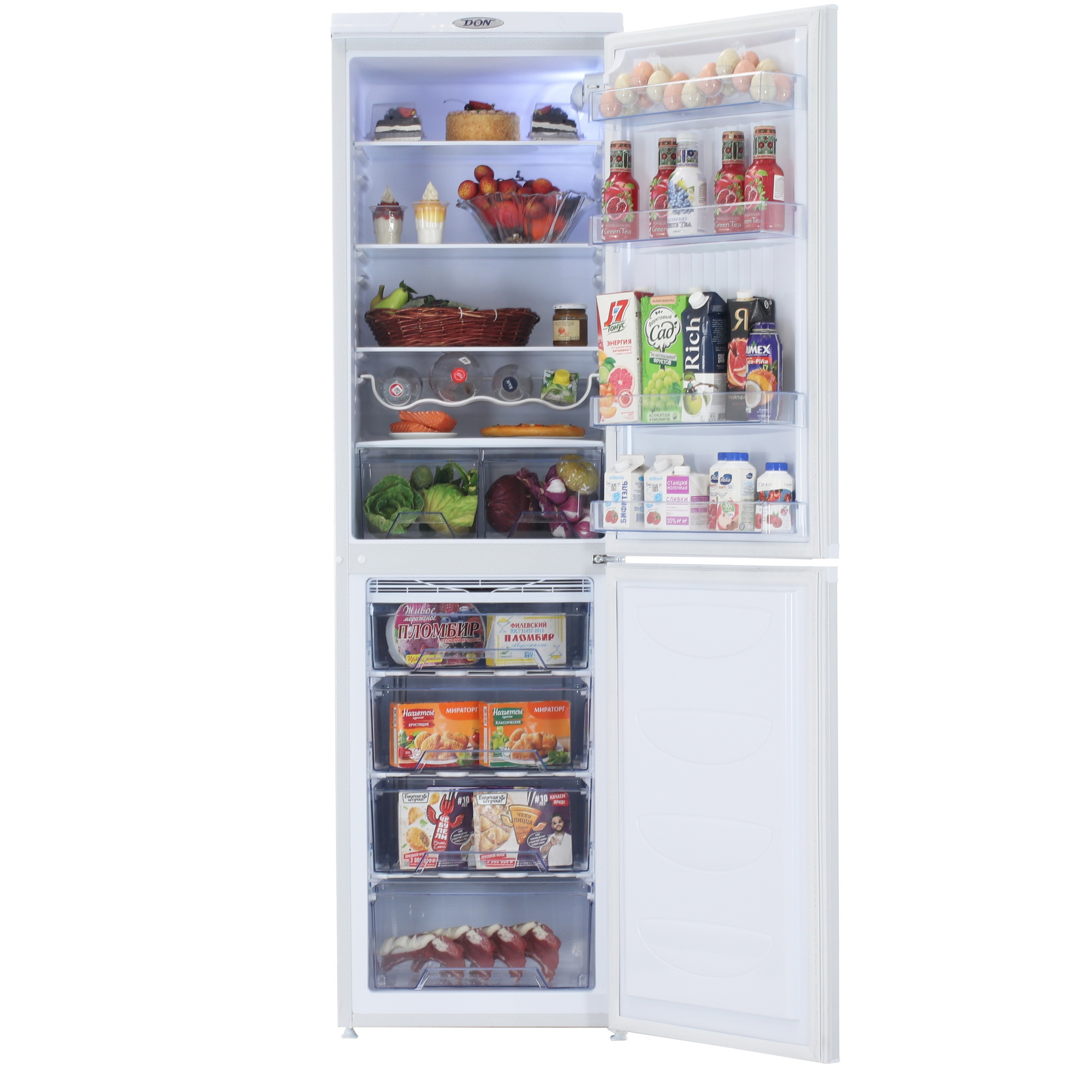 1229508 Холодильник с морозильником   DON R-297 K белый STDN-0112387 - Вид №5