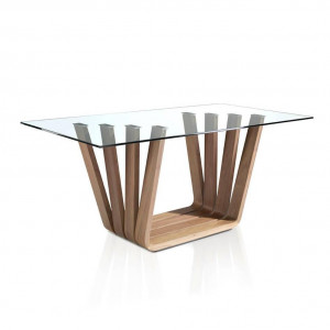 063139 Стол обеденный стеклянный MI1358 180см Angel Cerda