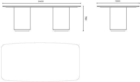 Stylish Club Прямоугольный обеденный стол из латуни и дерева Her Scf.he11 - Вид №3