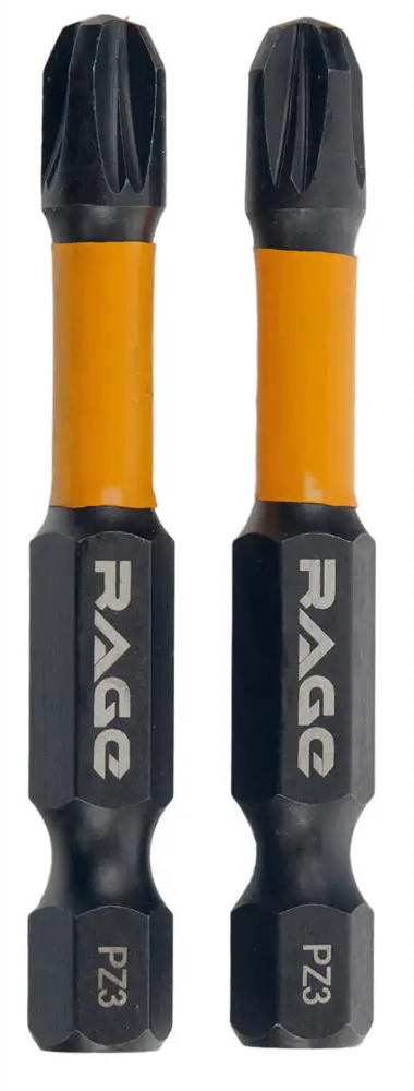 Магнитная ударная бита RAGE PZ3 50 мм для точного монтажа (2 шт) 89345796
