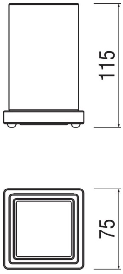 Nobili Rubinetterie Подставка для зубных щеток из травленого стекла Cube Accb12cr - Вид №1
