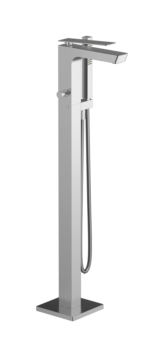 Напольный смесиель для ванны с встроенным душем. WE ARE IB k3399ss Brushed Nickel K3