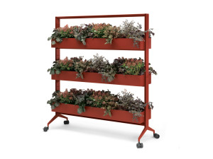 Алюминиевая офисная перегородка на колесах с ваннами для горшков