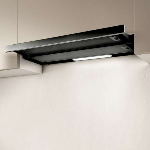 ELITE 14 LUX BL/A/50-PRF0081870B Встраиваемые вытяжки / встраиваемая, 50 см, кнопочное управление, 650 куб. м. , серая+черное стекло Elica