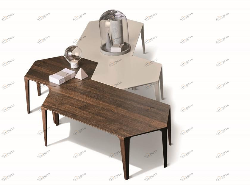 ZANETTE Модульный шестиугольный журнальный столик из дуба sun-id-1481690