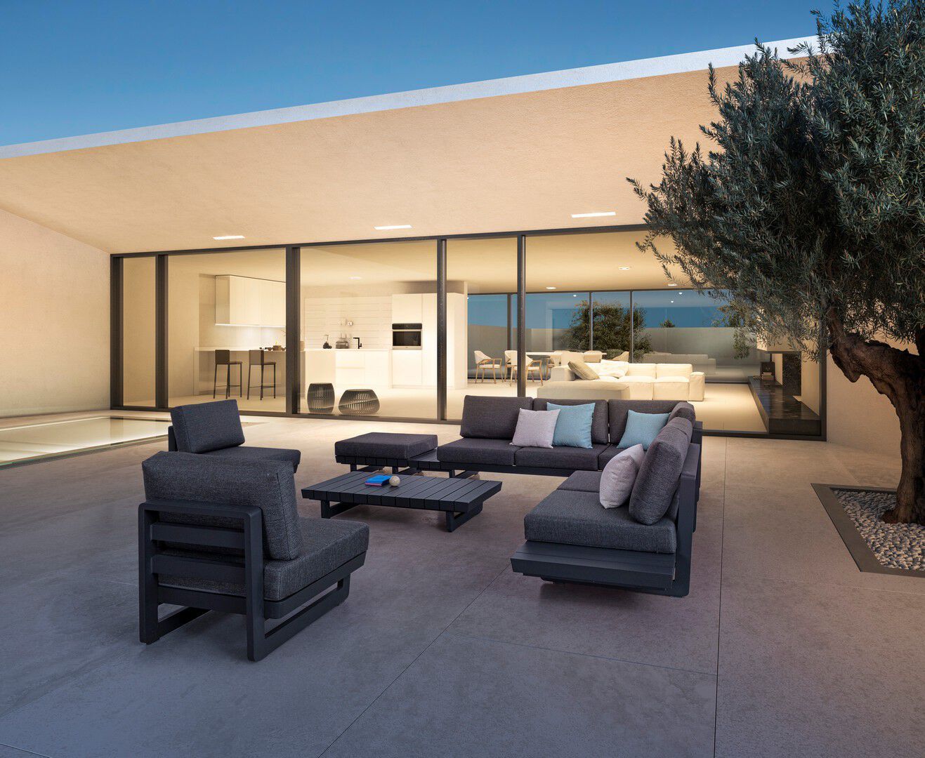 Прямоугольный садовый столик с порошковым покрытием из алюминия BIZZOTTO Infinity ARCH-00103492 - Вид №1