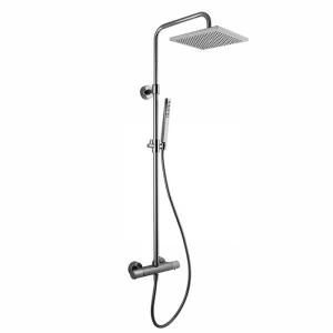 F4285/Q307 Смеситель для душа термостатический внешнего монтажа с душевой стойкой, верхним душем и душевым комплектом FIMA CARLO FRATTINI Wellness