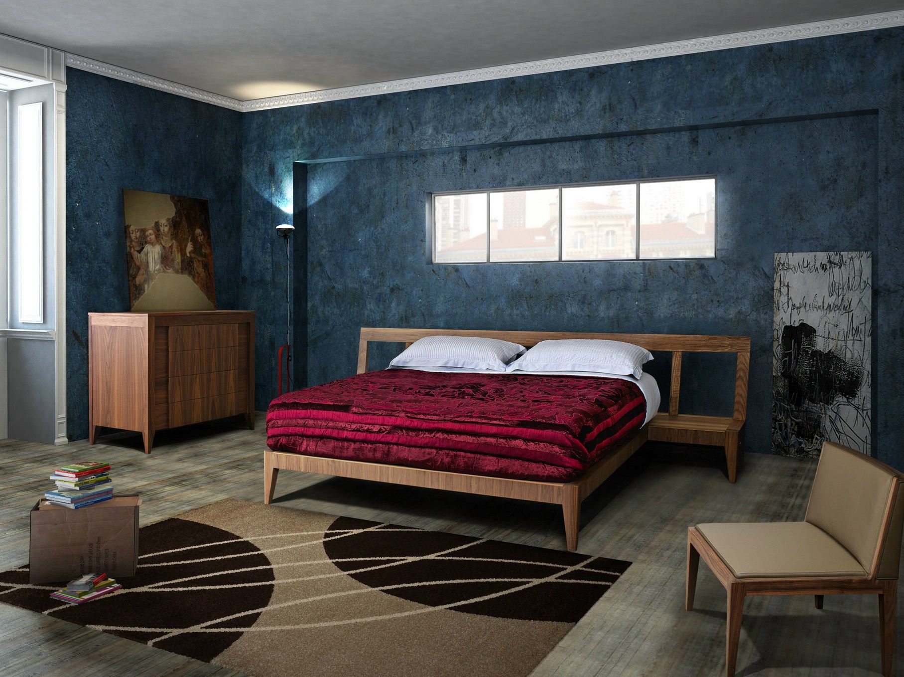 Двуспальная кровать со встроенными тумбочками Morelato Contemporaneo ARCH-00091758 - Вид №4