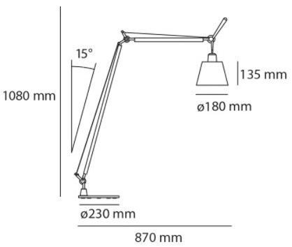 Artemide Торшер для чтения из пергаментной бумаги или шелка Tolomeo sun-id-1440061 - Вид №2