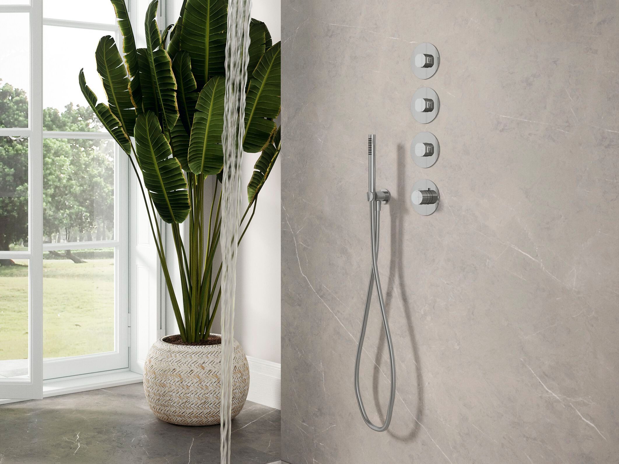 Смеситель для душа с 5 отверстиями и ручным душем Rubinetterie Treemme Appia ARCH-00080032