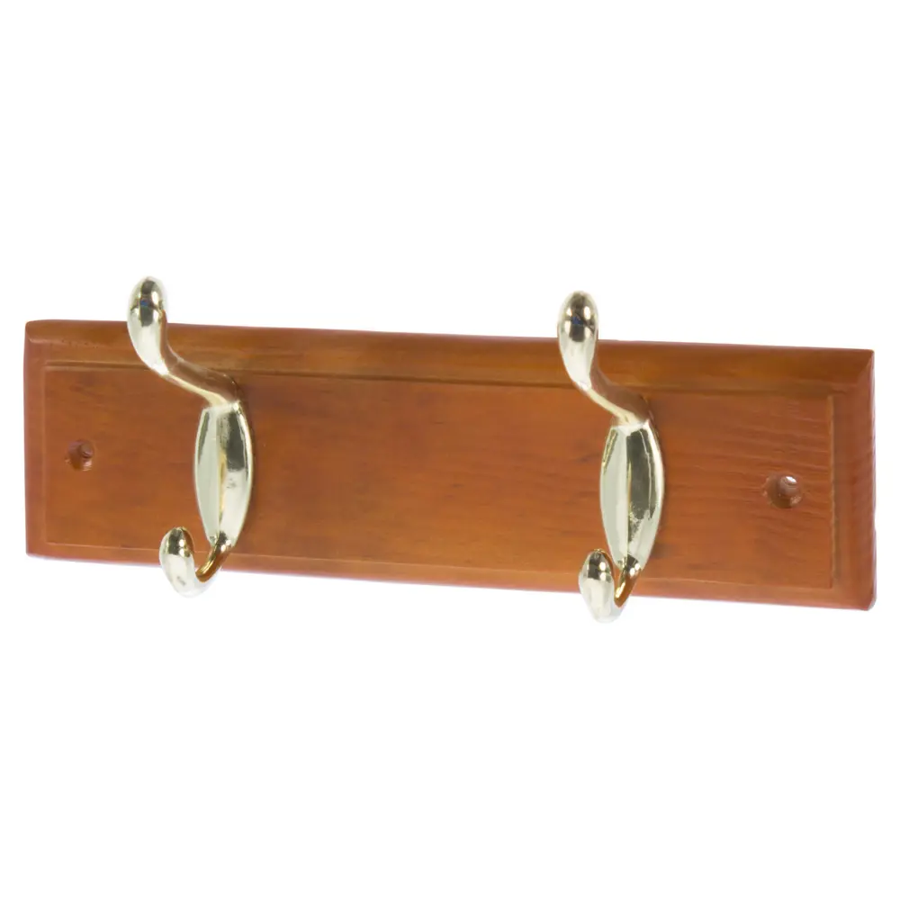 Вешалка настенная для одежды 2/1 крючка 22х9.5х7 см цвет темная сосна LARVIJ STLM-2035241