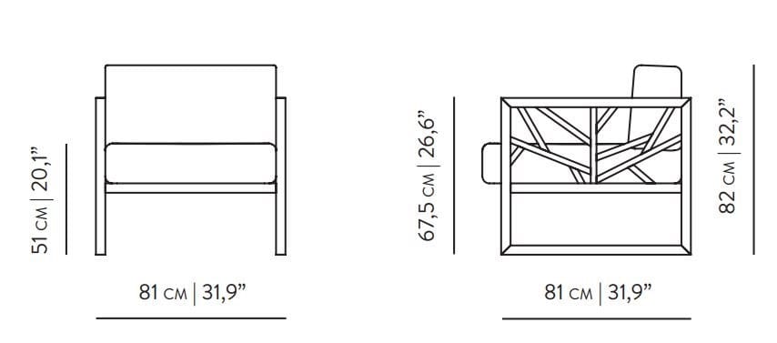 Тканевое кресло с подлокотниками Wewood TREE ARCH-00122973 - Вид №9