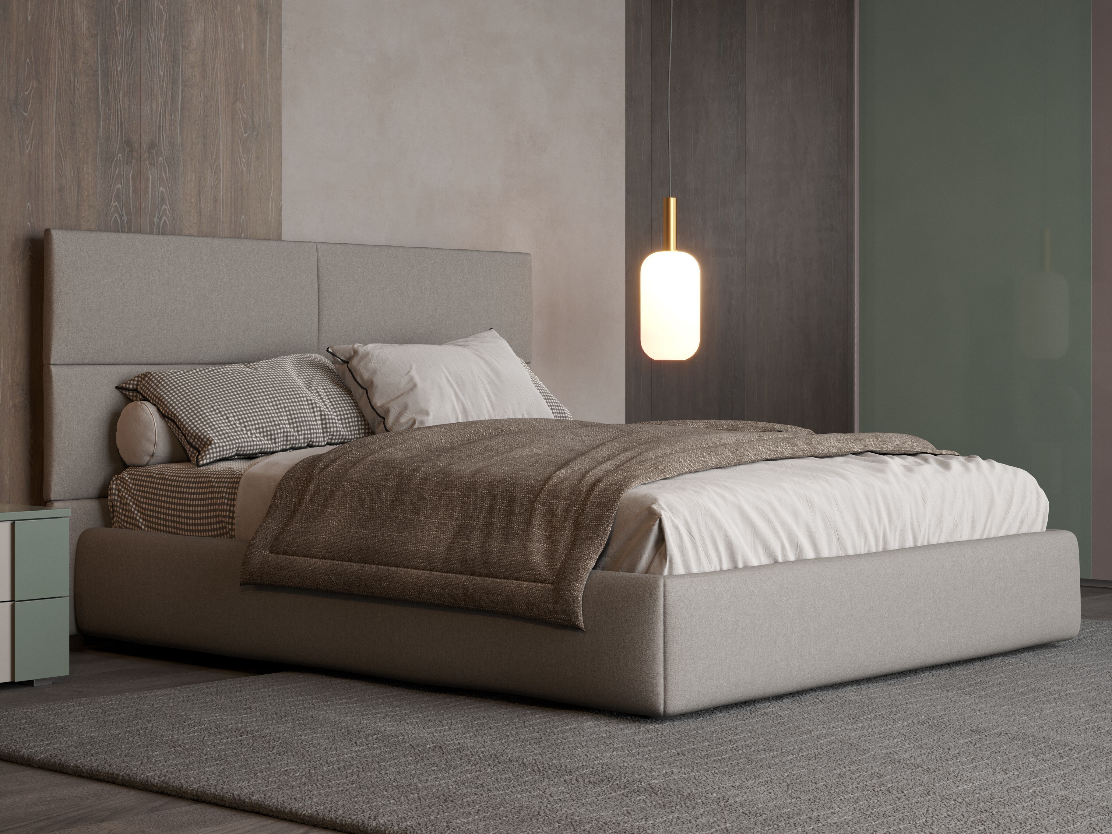 Двуспальная кровать для хранения ткани Giessegi LOFT ARCH-00082910