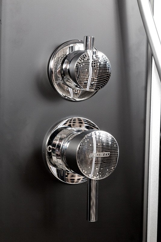 BМ4590 с гм. и эл. BLACK Душевая кабина DETO Серия ВМ L 890 с гидромассажем BLACK - Вид №16