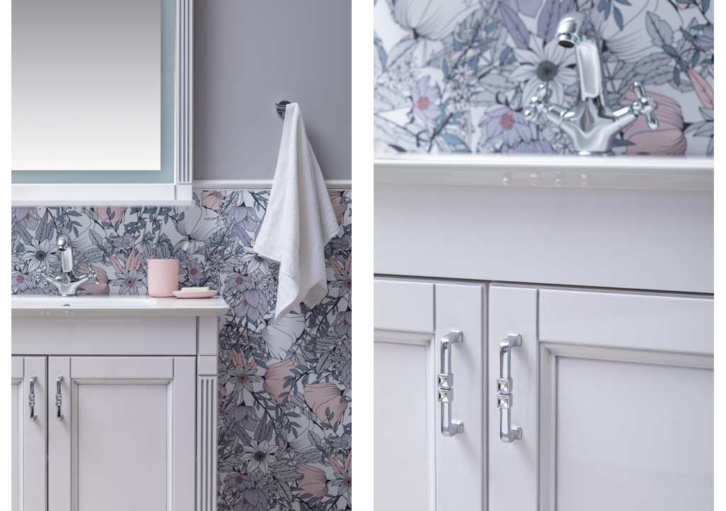 Комплект мебели для ванной Aquanet Селена 105 белый/серебро (2 дверцы) 00233125 - Вид №5