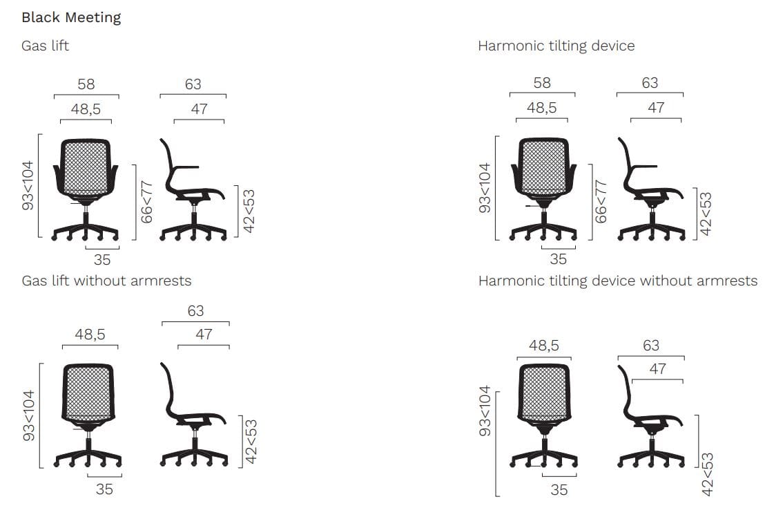 Регулируемый по высоте офисный стул с подлокотниками FREZZA Jodie ARCH-00063492 - Вид №10