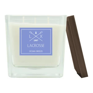 Свеча ароматическая в стекле 10х10 см "Океанский бриз" AMBIENTAIR  00-3880965 Голубой