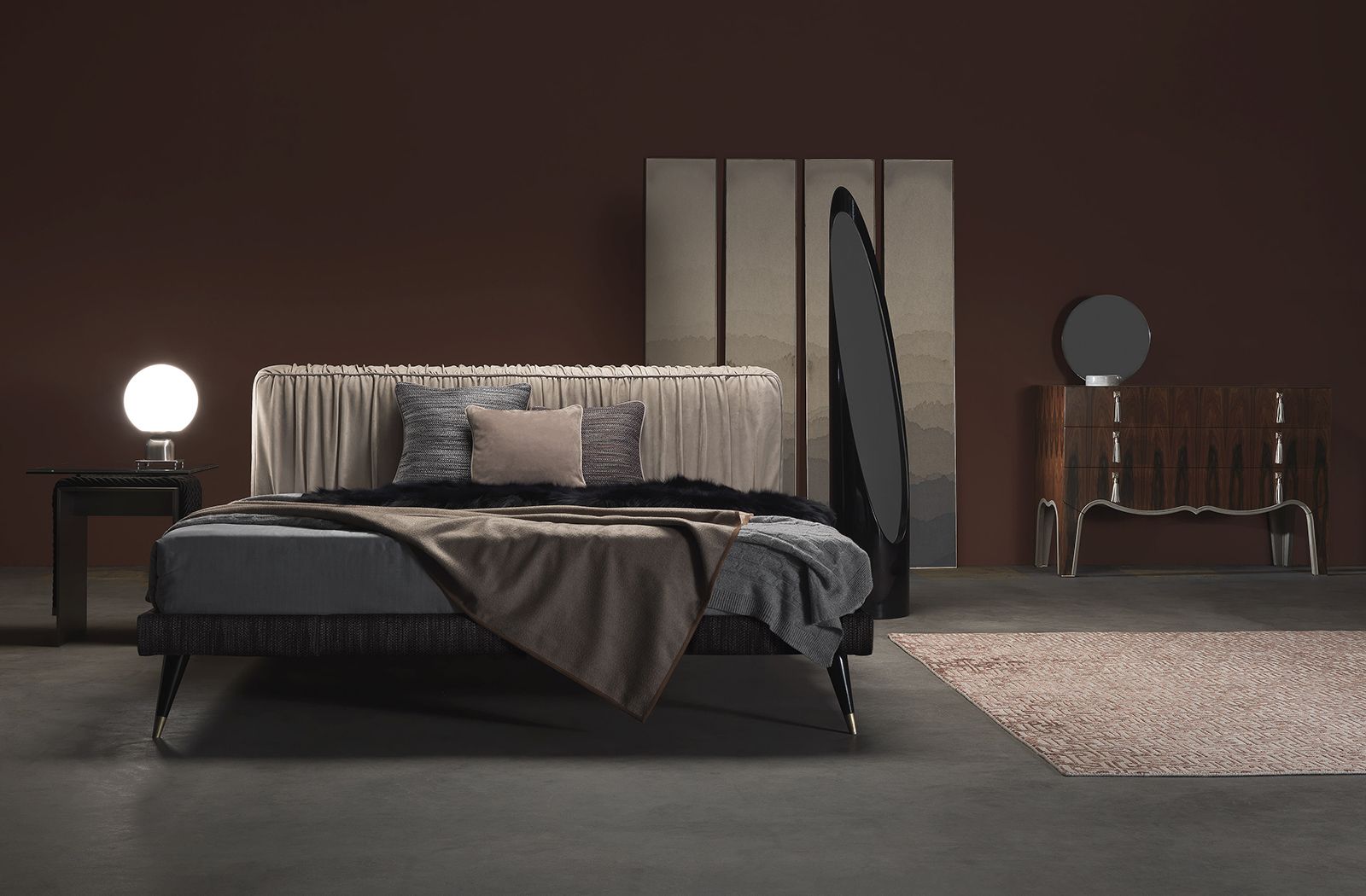 Кожаная мягкая кровать Gianfranco Ferré Home Highlander ARCH-00057770 - Вид №1