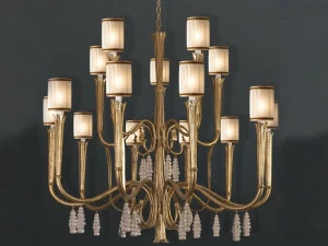 OFFICINACIANI Люстра из железа непрямого света с кристаллами Rialto Hl1059ch-15