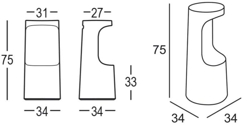 Plust Высокий табурет из полиэтилена Fura sun-id-1411022 - Вид №5