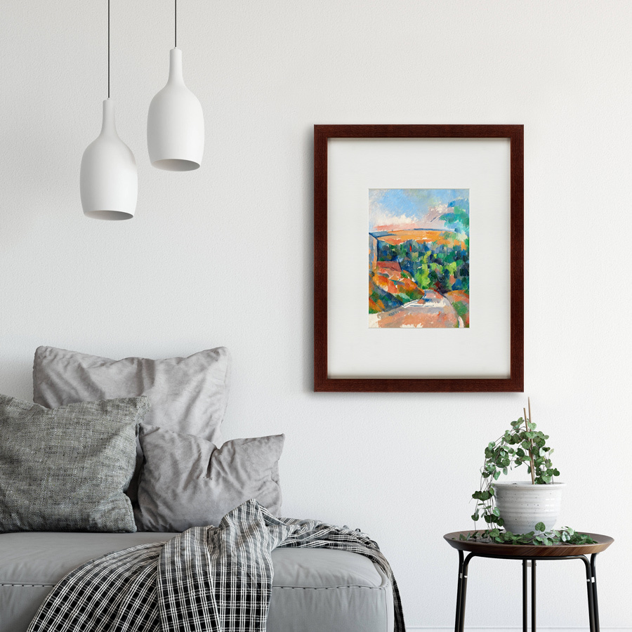 Картина в деревянной раме 47х60 см The Bend in the Road, 1900 КАРТИНЫ В КВАРТИРУ  135581 Бежевый;белый;коричневый;разноцветный  - Вид №1