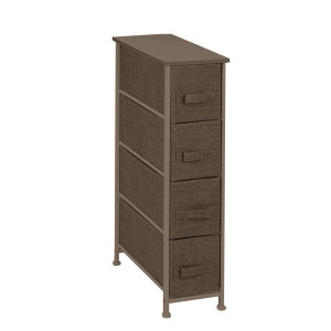 90736877 Комод 4f-4d-brown 4 ящика 20х48х76 см нетканое волокно цвет коричневый STLM-0361458 ESTARES
