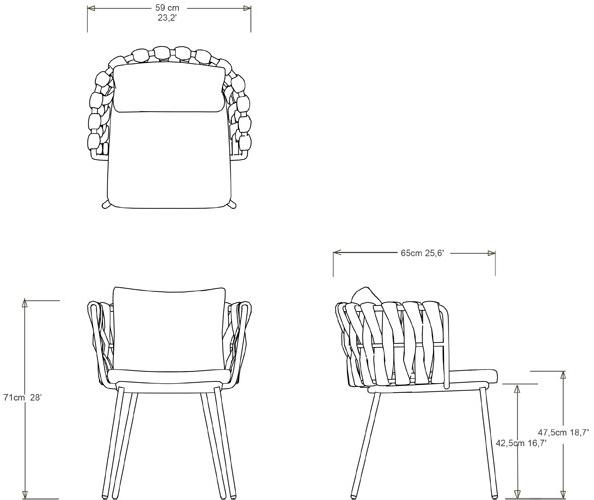 TRIBÙ Садовый стул с подлокотниками Tosca sun-id-1361831 - Вид №12