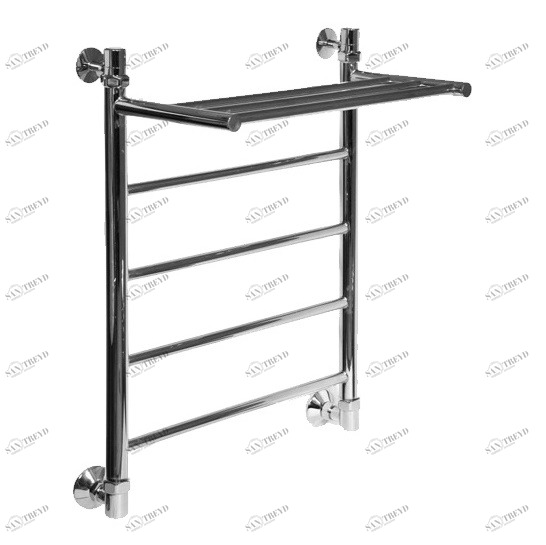 Полотенцесушитель водяной Aquanet Грация ЛП ВП 600x500, с верхней полкой 00184157