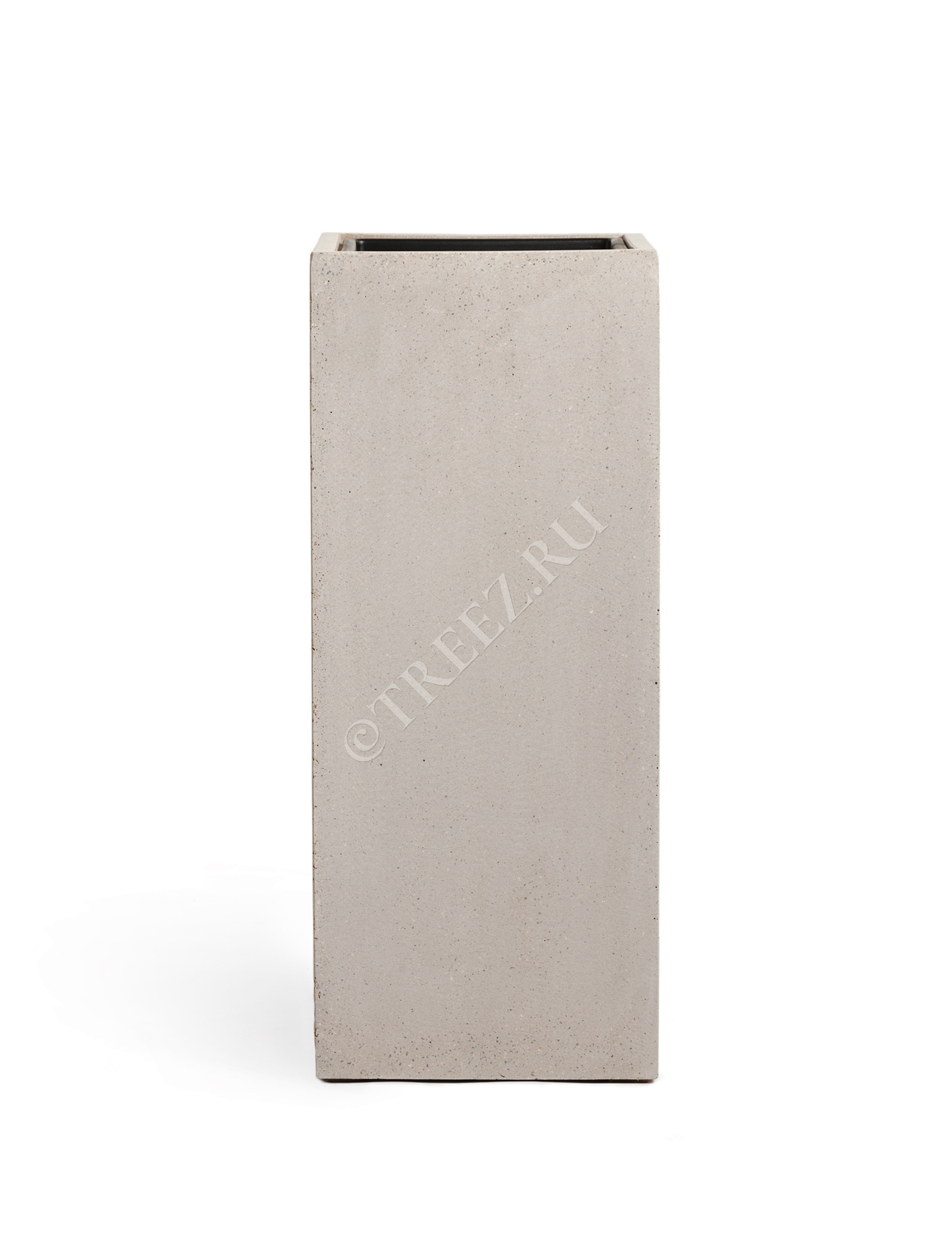 41.3317-02-010-BE-60 Кашпо  Effectory - серия Beton - Высокий куб - Белый песок Цветочная коллекция  - Вид №4