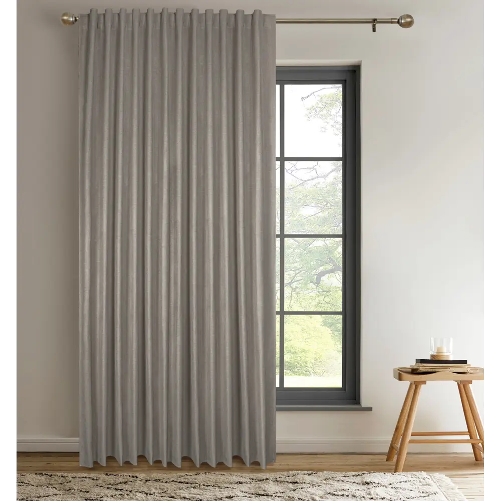 Штора на ленте Ника 200x270 см цвет серо-коричневый СТОЛИЦА ТЕКСТИЛЯ STLM-2029065