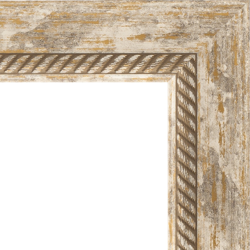 BY 4134 Зеркало с гравировкой в багетной раме - прованс с плетением 70 mm EVOFORM Exclusive-G - Вид №5