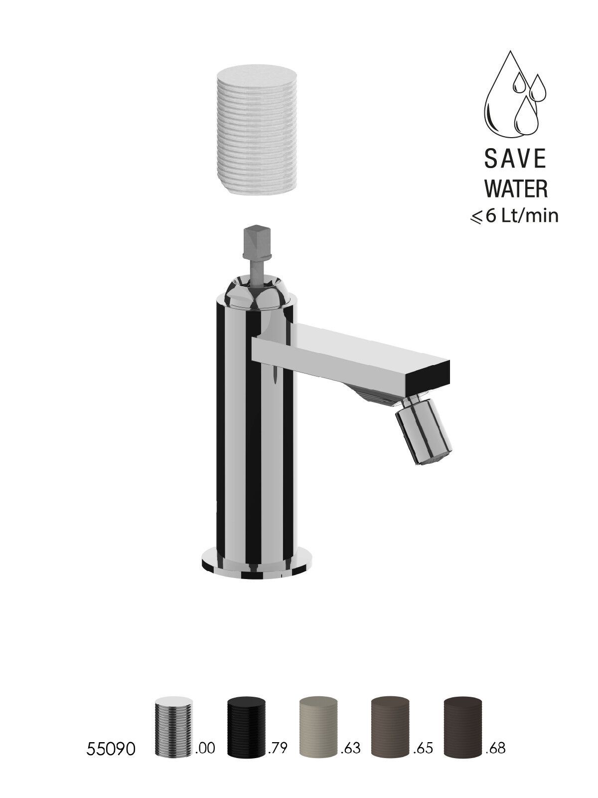 Смеситель для биде без слива Rubinetterie Frattini ARCH-00112323 - Вид №1