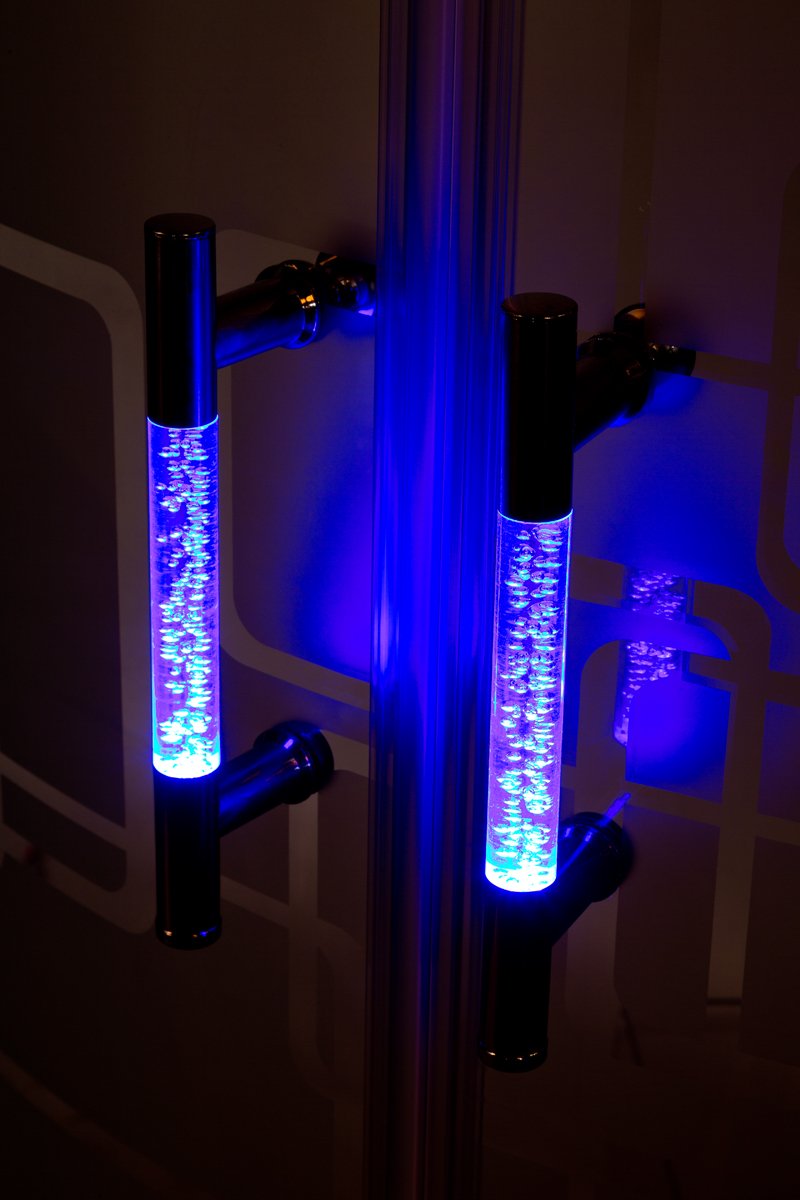 BМ4590 с гидромассажем BLACK Душевая кабина DETO Серия ВМ Душевое ограждение С 01 LED - Вид №6