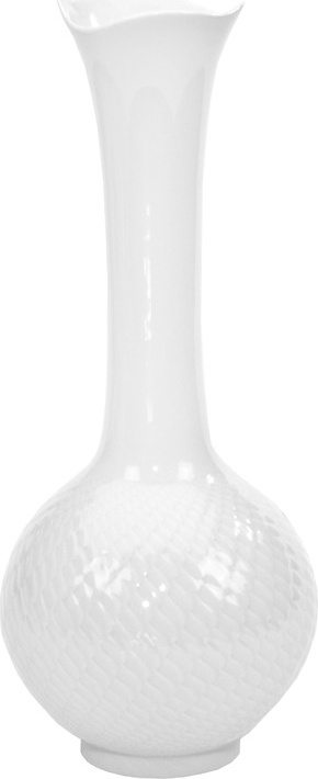 10558846 Meissen Ваза 33см "Игра волн, рельеф, белый" Фарфор 