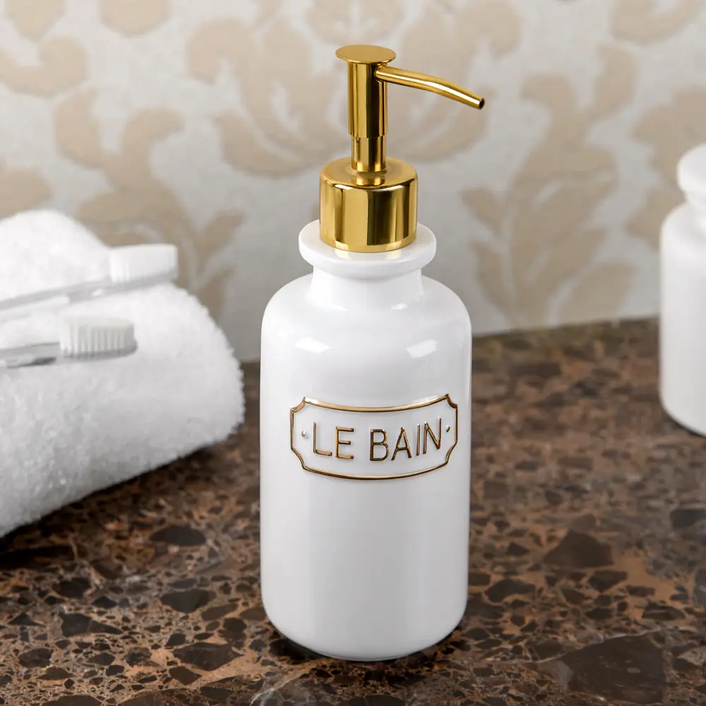 Дозатор для жидкого мыла Wess Le Bain Blanc цвет золотой 82260745 STLM-2209868 - Вид №1