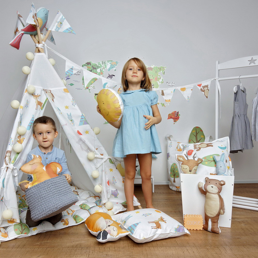 Вигвам Forest Party с окном,карманом и флажками VAMVIGVAM FOREST PARTY 281922 Белый Santreyd  - Вид №9