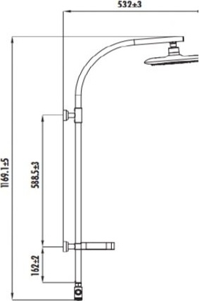 SH773 Душевой гарнитур (белый) Creavit  - Вид №2