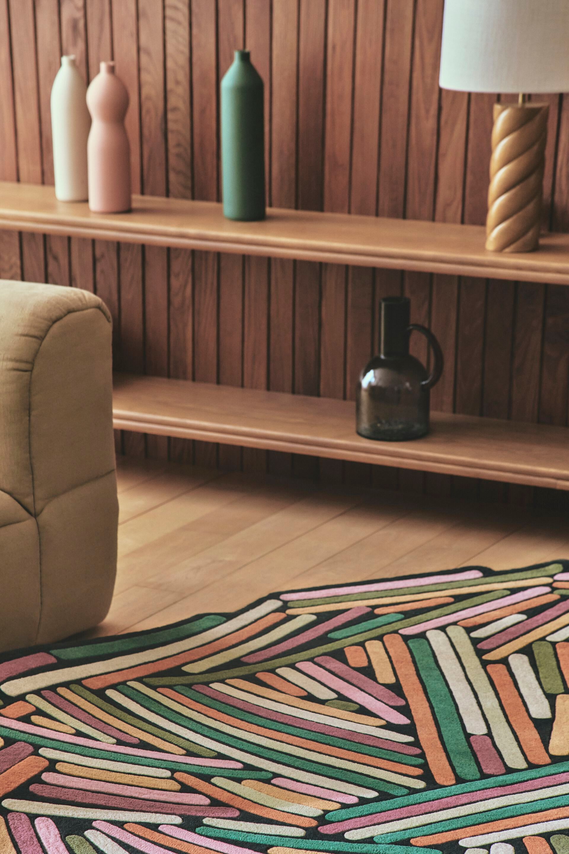 Шерстяной ковер с геометрическим рисунком Toulemonde Bochart BRINDILLE PRINTEMPS ARCH-00123312 - Вид №8