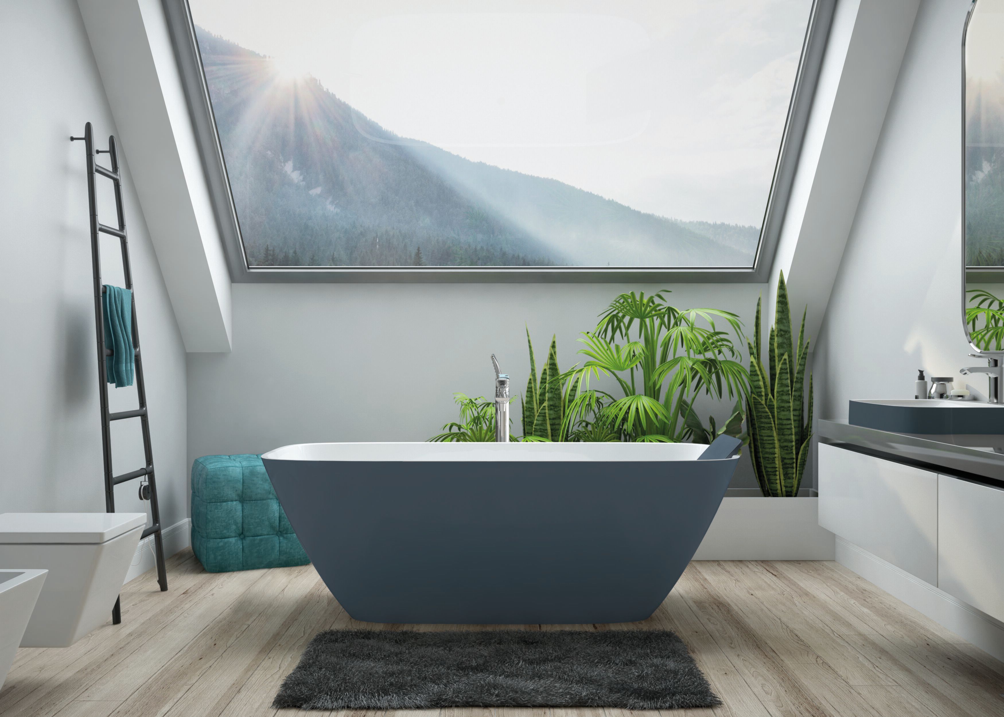 Овальная ванна в центре комнаты в Solique HOESCH LaSenia ARCH-00119168 - Вид №3