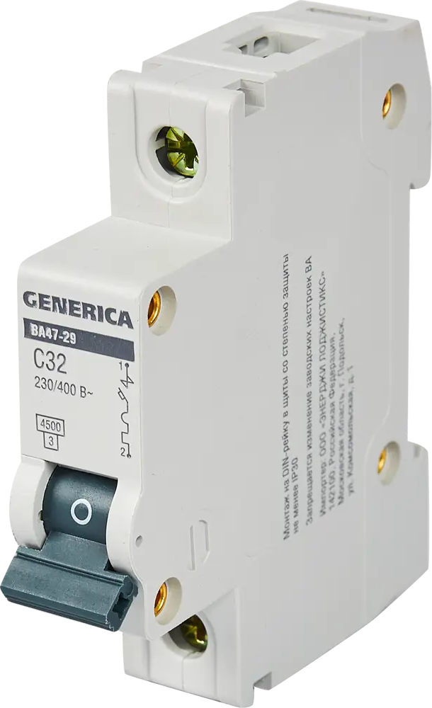 84798299 Автоматический выключатель Generica ВА47-29 1P C32 А 4.5 кА STLM-0055295
