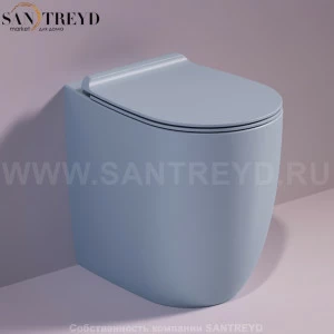 VI21TELAMATT Приставной унитаз напольный Синий Simas Vignoni Италия