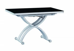 Обеденный стол раздвижной черный 120-197 см Autista ESF FASHION 043996 Черный